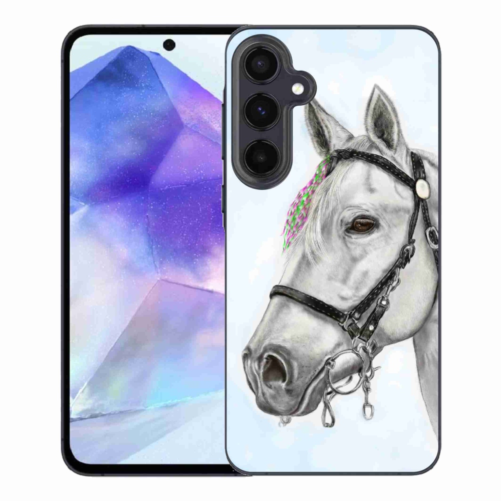 Gél védőhuzat mmCase Samsung Galaxy A55 5G - fehér ló 1