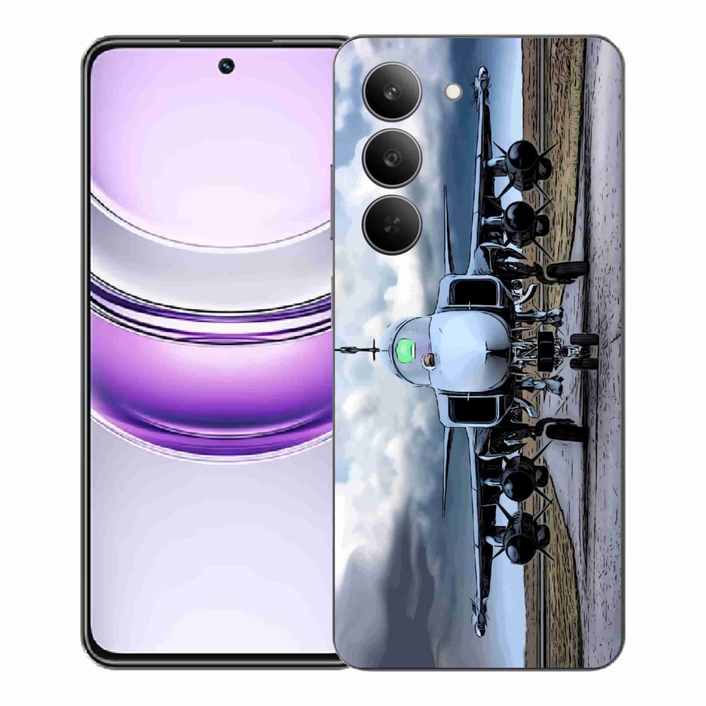 Gél borítás mmCase a Realme 14x 5G számára - katonai repülőgépek