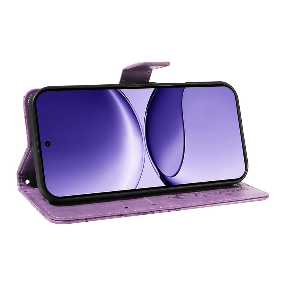 Nagy pillangó könyv tok a Xiaomi Poco F7 5G-hez - lila