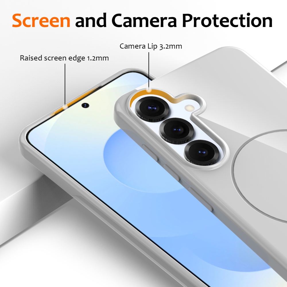 MagSafe zselés hordtáska Samsung Galaxy S25 FE készülékhez - fehér