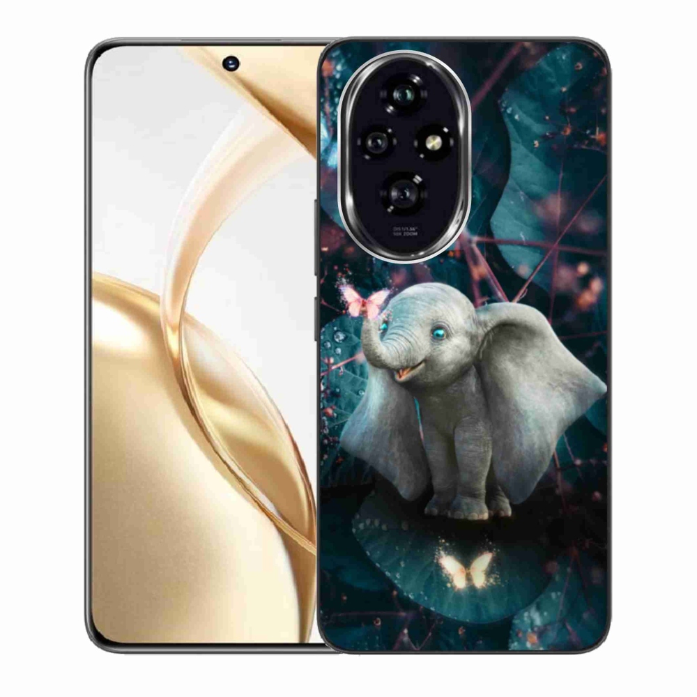 Zselés borító mmCase a Honor 200 5G készülékhez - aranyos elefánt