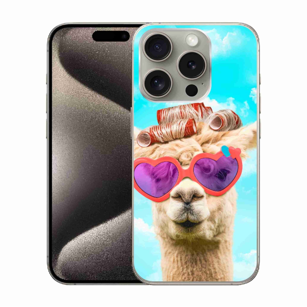 Zselés borítás mmCase iPhone 15 Pro készülékhez - szemüveges láma