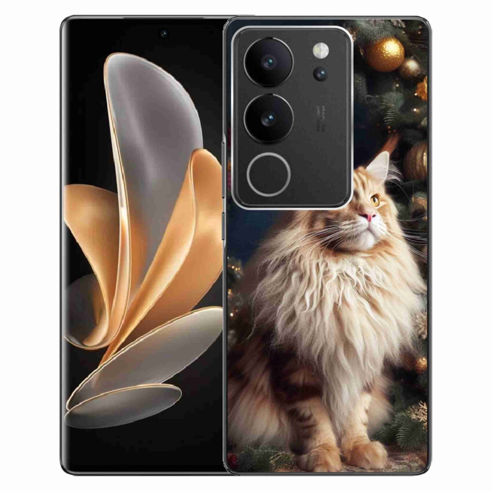 Zselés borítás mmCase a Vivo V29 5G-hez - macska a fánál