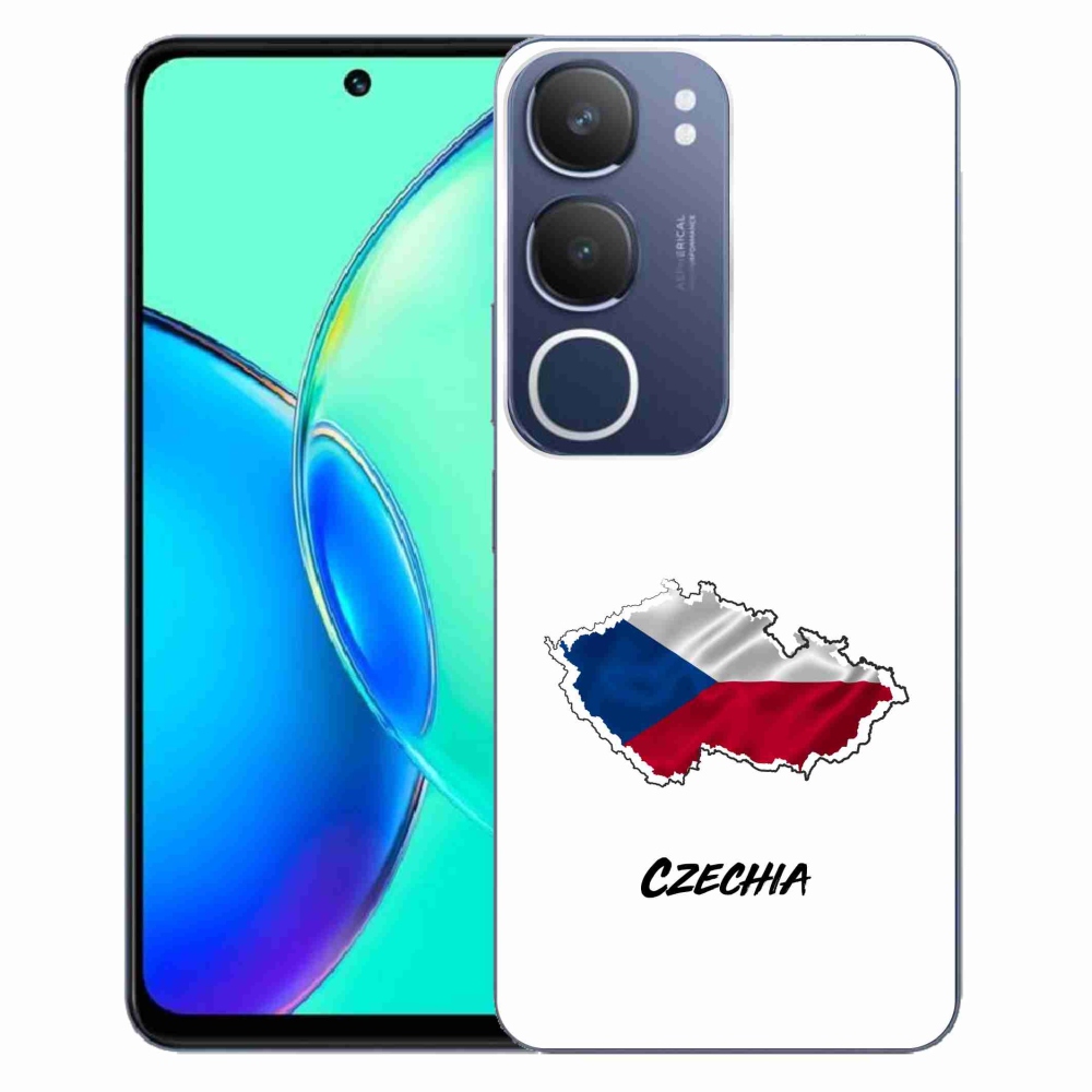 Gél borító mmCase a Vivo Y19s készülékhez - Csehország fehér háttér