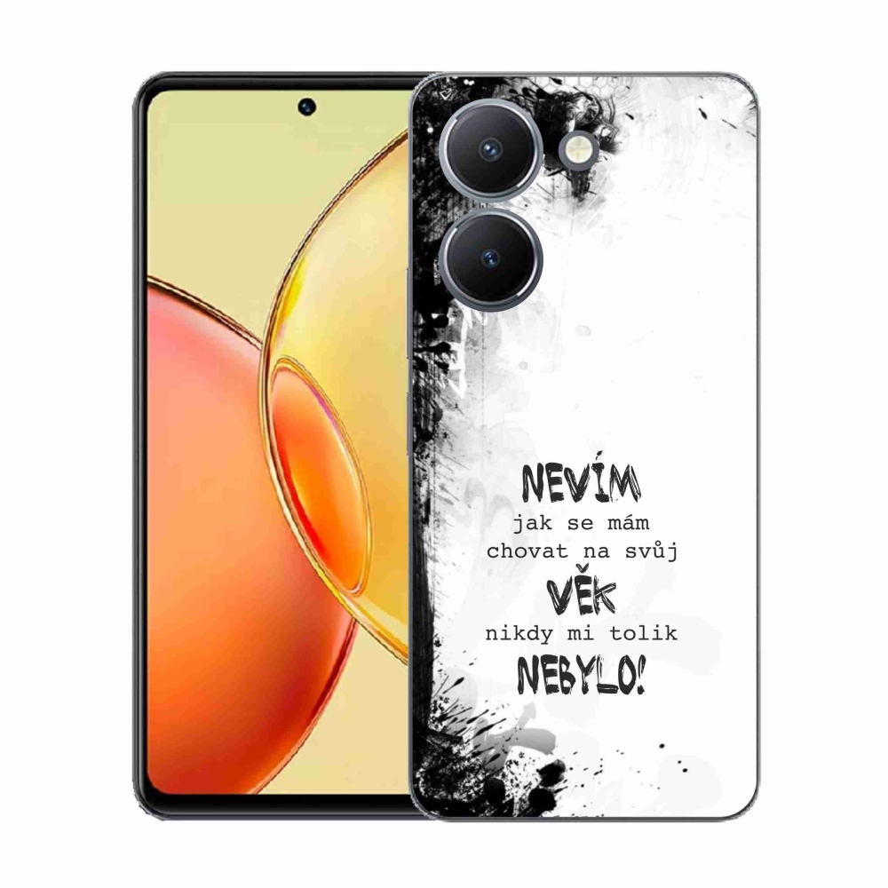 Gél borító mmCase a Vivo Y36 készülékhez - vicces szöveg 14 fehér háttér