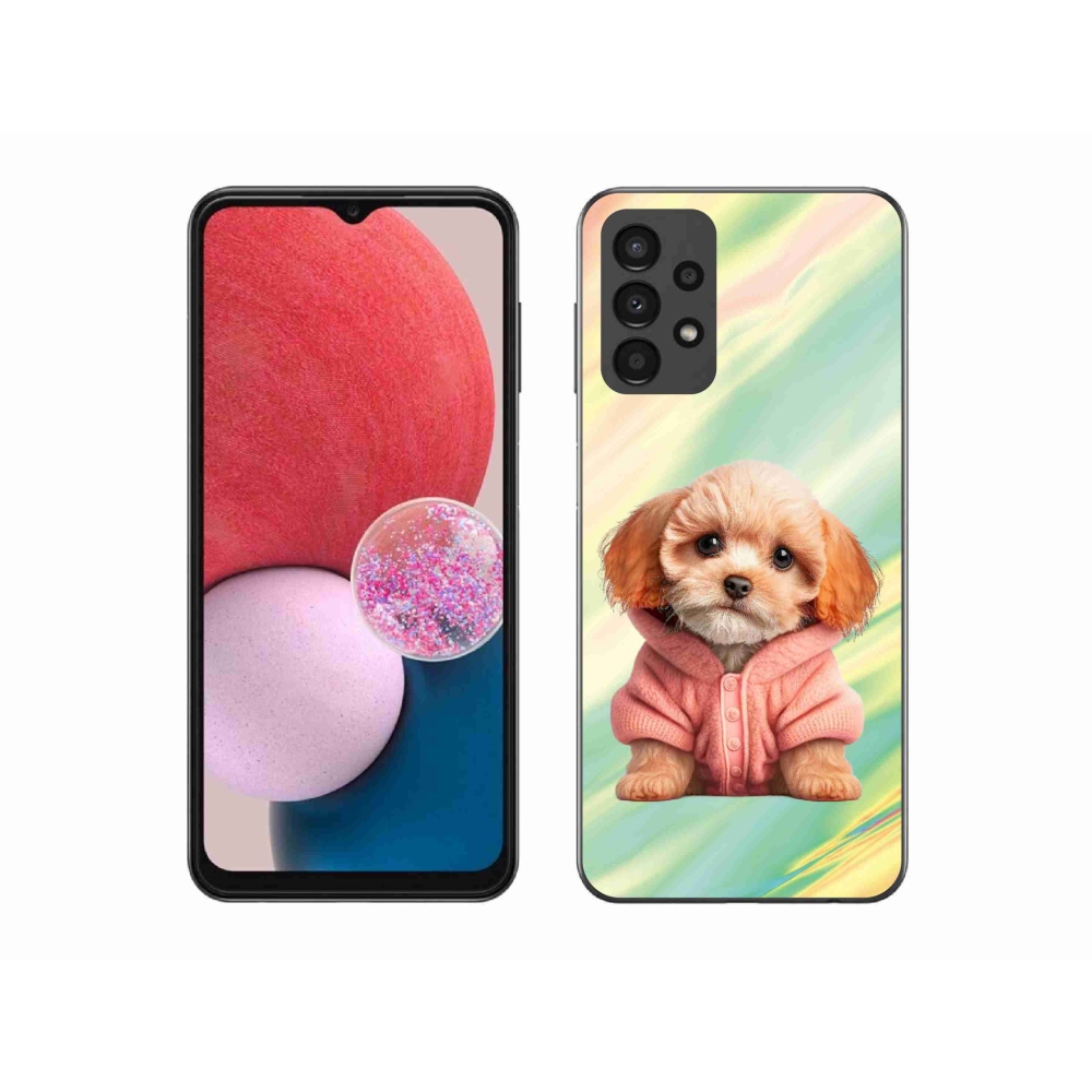 Gél borítás mmCase Samsung Galaxy A13 4G - pulóveres kiskutya Samsung Galaxy A13 4G-hez