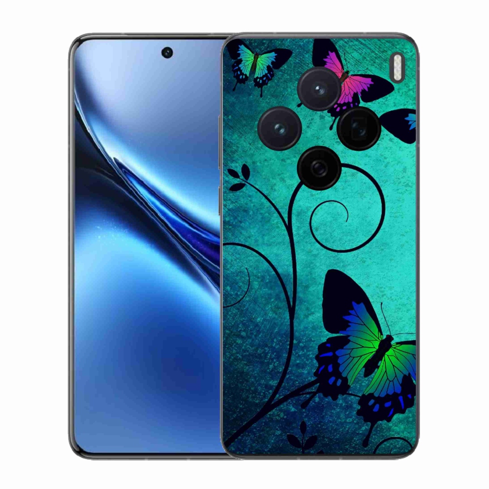 Zselés borítás mmCase a Vivo X200 5G-hez - színes pillangók