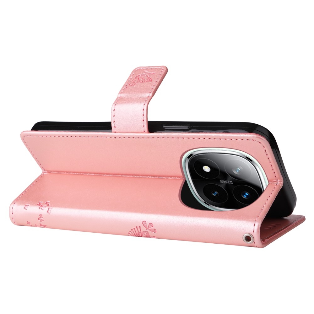 Fák könyv tokja Xiaomi Redmi Note 14 Pro 5G/Poco X7 5G/Note 14 Pro+ 5G - rózsaarany