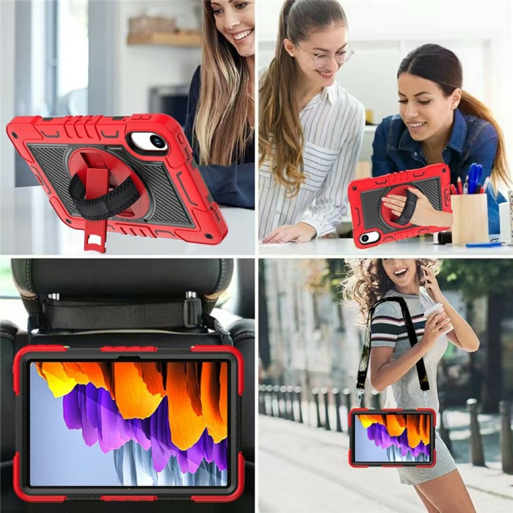 Strape tartós borító kézi markolattal és pánttal Xiaomi Redmi Pad 2 - piros/fekete