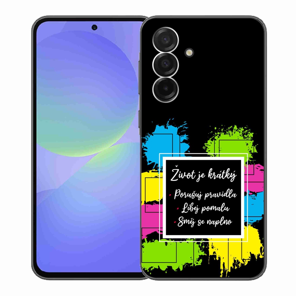 Gél borítás mmCase Samsung Galaxy A36 5G - idézet 5 fekete háttér