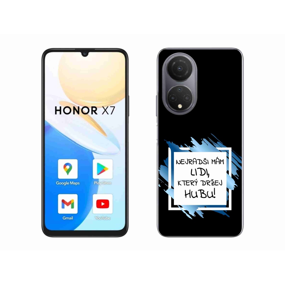 Gél borító mmCase a Honor X7-hez - vicces szöveg 7 fehér és fekete háttérrel
