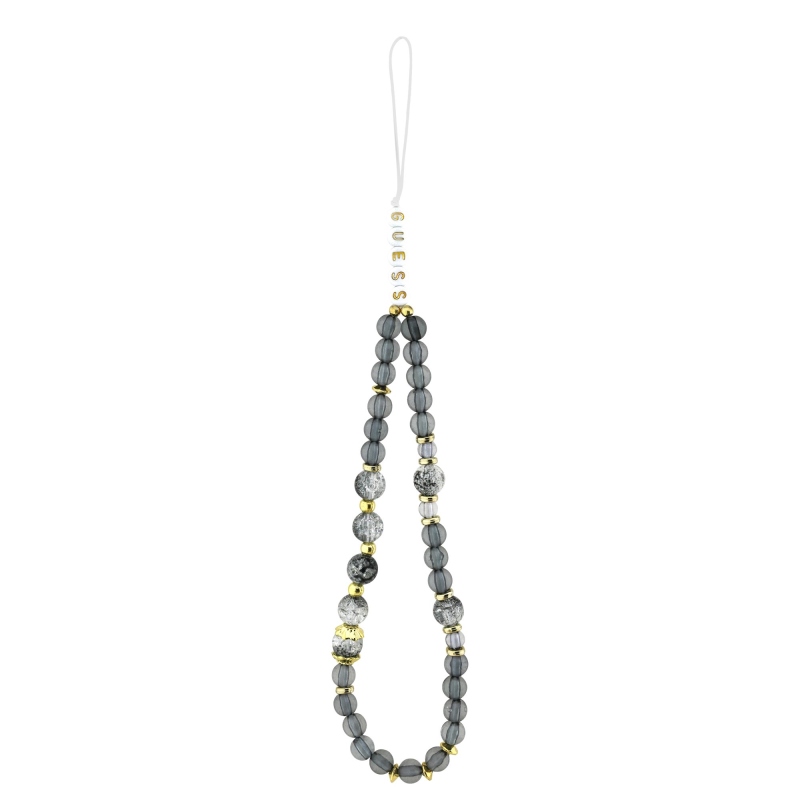 Guess IML Flowers Strap MagSafe hátlapi borító iPhone 17 Fekete