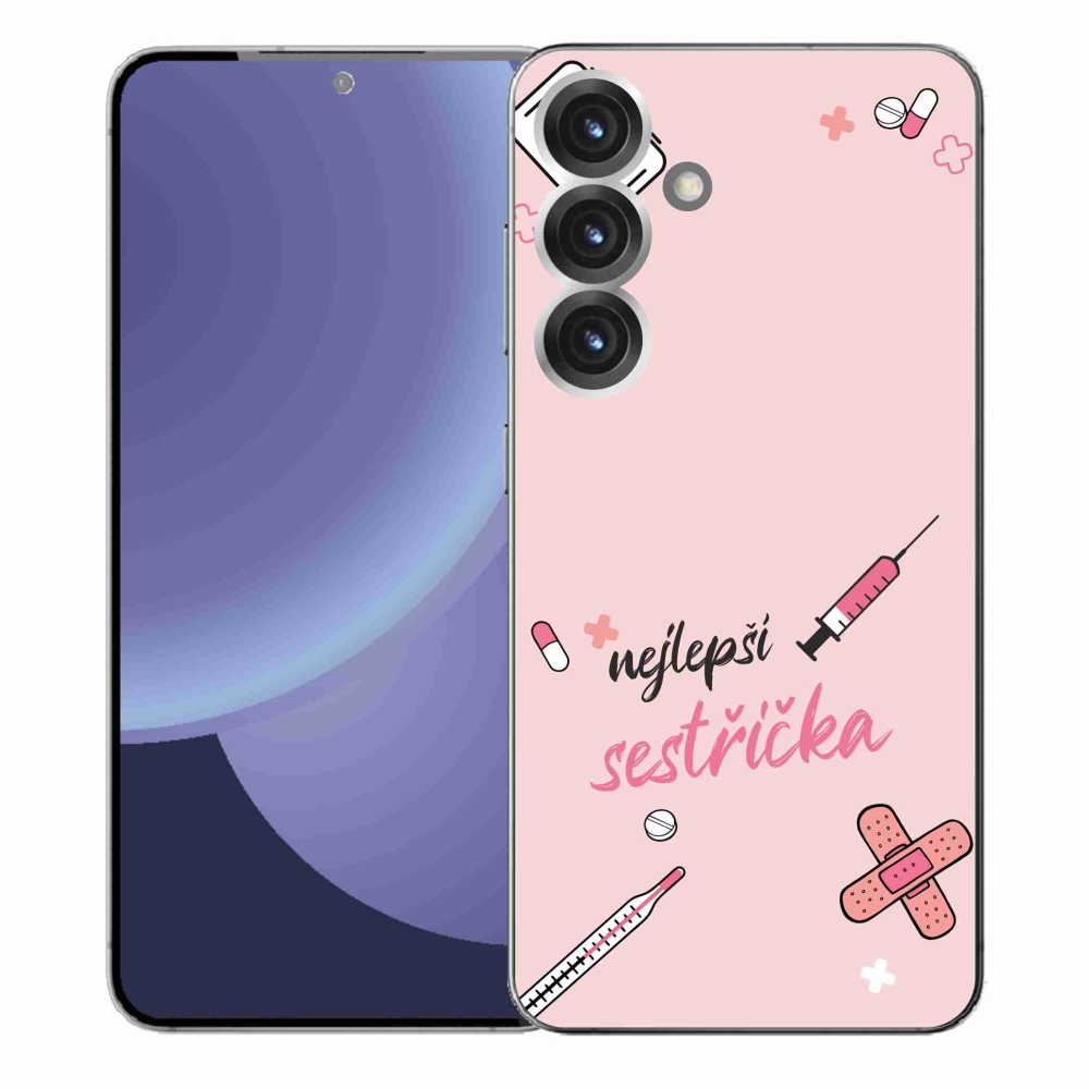 Gél borító mmCase Samsung Galaxy S25+ - legjobb kishúg rózsaszín háttérrel