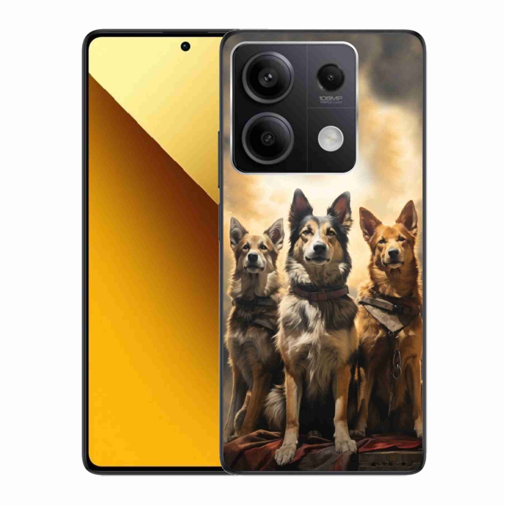 Gél borítás mmCase a Xiaomi Redmi Note 13 5G-hez - három kutya