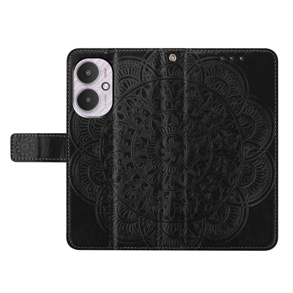 Mandala könyv tok a Xiaomi Redmi 13C 5G számára - fekete