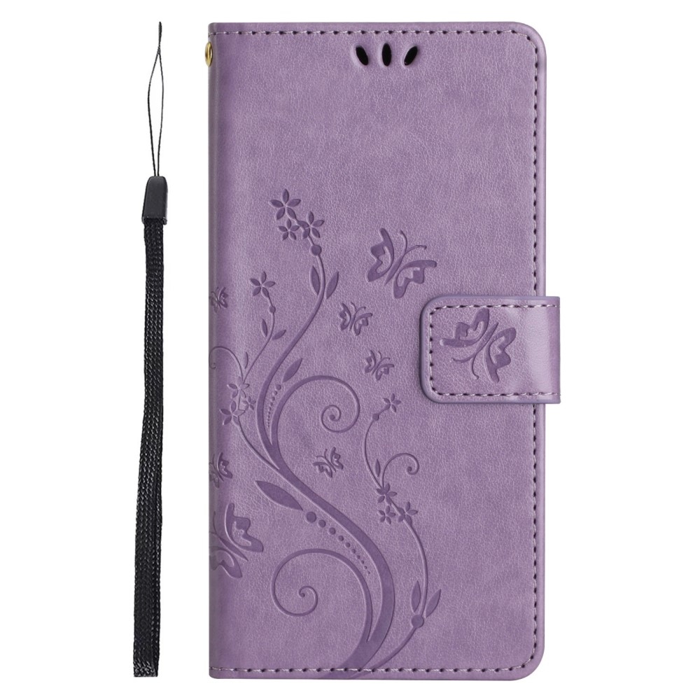 Virágok könyvtáska a Honor 90-hez - világos lila