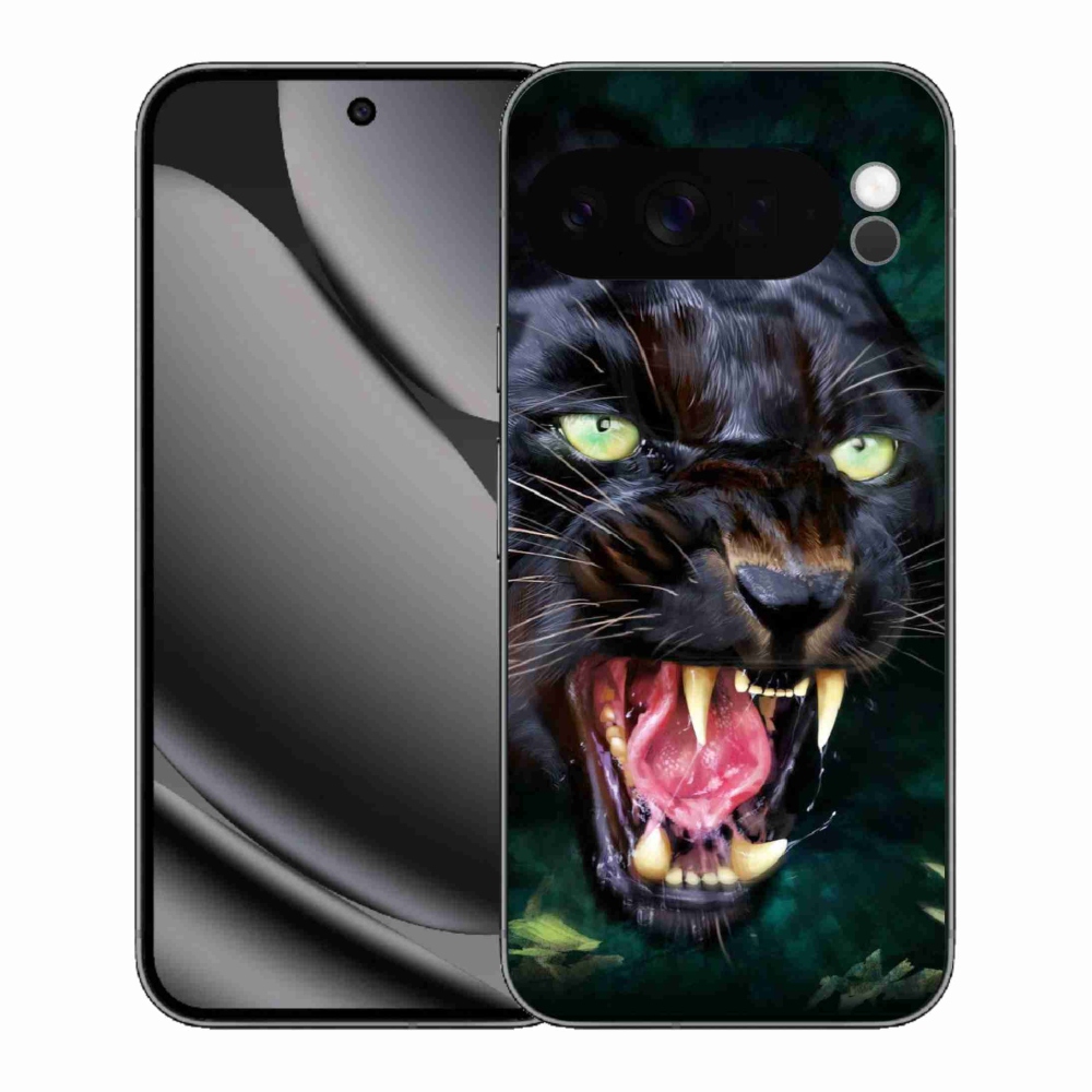 Zselés borítás mmCase a Google Pixel 10 Pro XL-hez - dühös fekete párduc