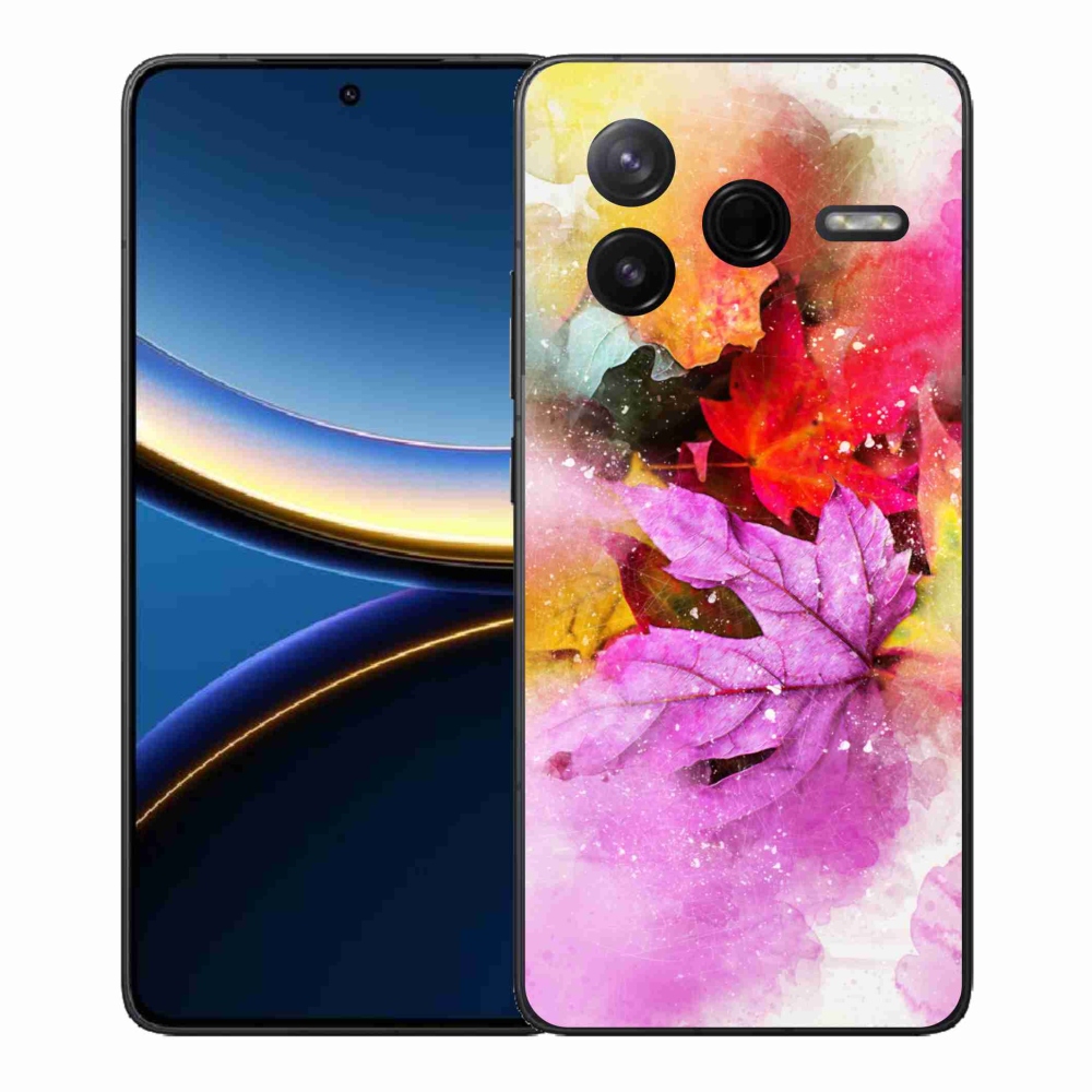 Gél borítás mmCase a Xiaomi Poco F7 Pro számára - színes levelek