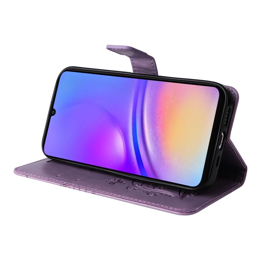 Nagy pillangó könyv tok Samsung Galaxy A06 4G-hez - lila