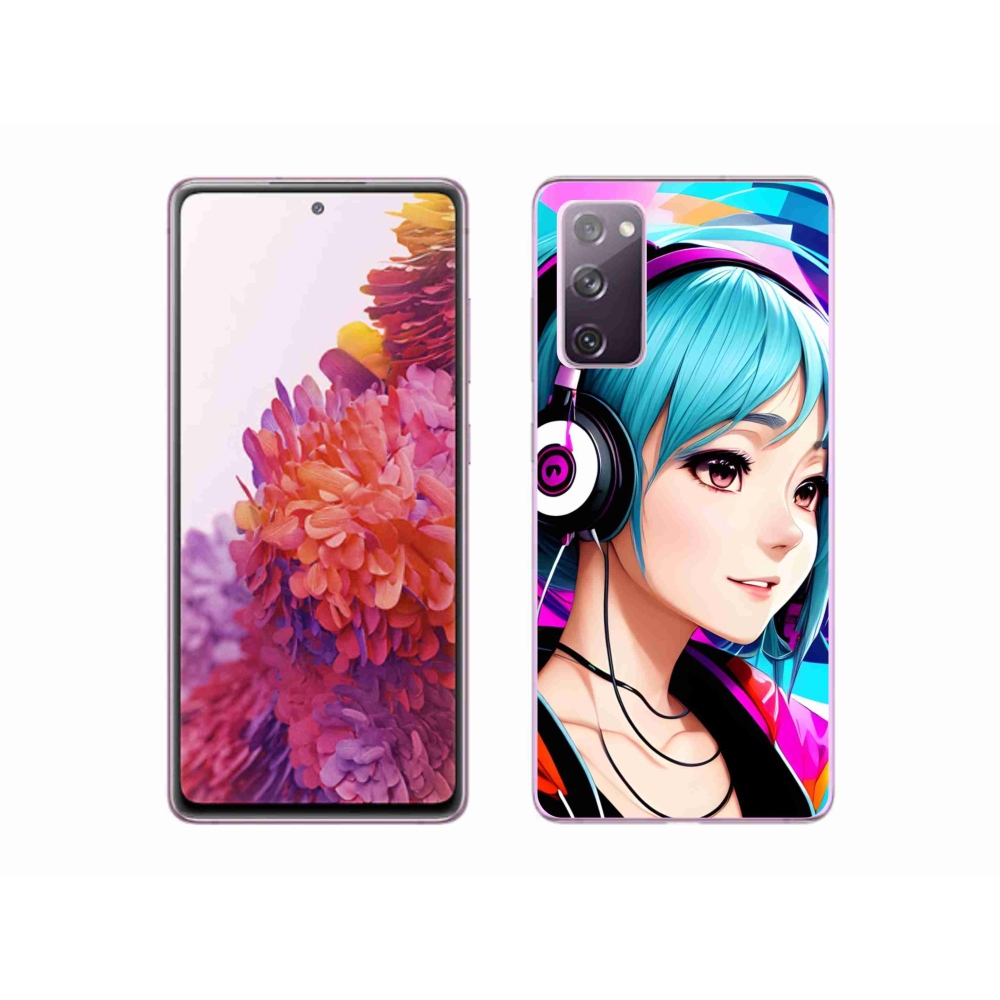 Gél borítás mmCase Samsung Galaxy S20 FE - lány fejhallgatóval