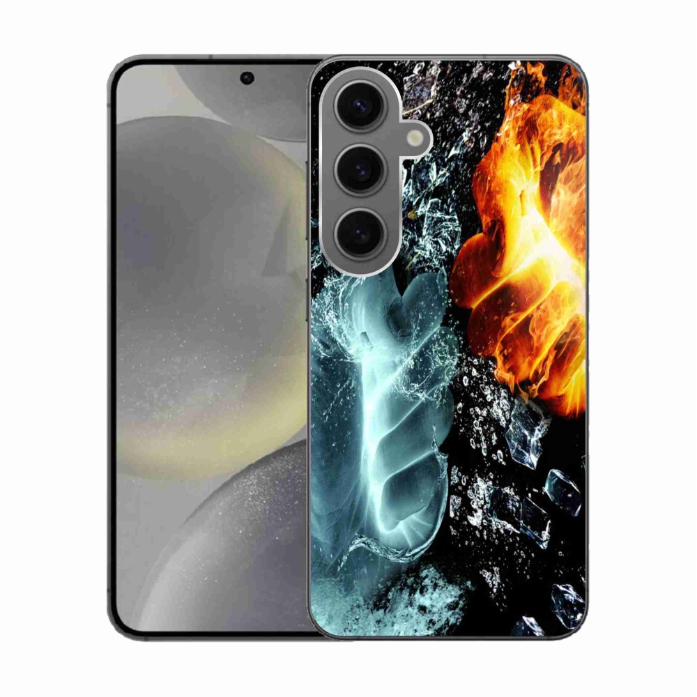 Zselés borítás mmCase Samsung Galaxy S24 készülékhez - víz és tűz