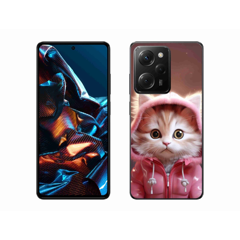 Gél borítás mmCase a Xiaomi Poco X5 Pro 5G számára - aranyos cica 3