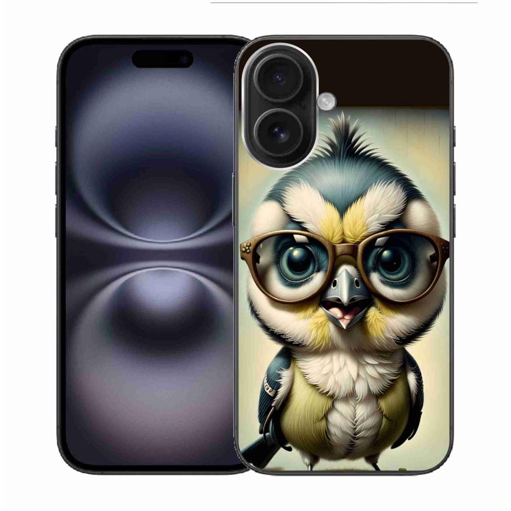 Zselés borítás mmCase iPhone 16-hoz - cub szemüveggel