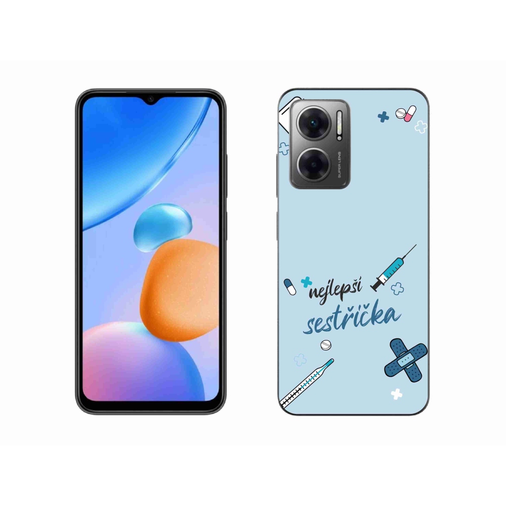 Gél borító mmCase a Xiaomi Redmi 10 5G - legjobb kishúg kék háttérrel