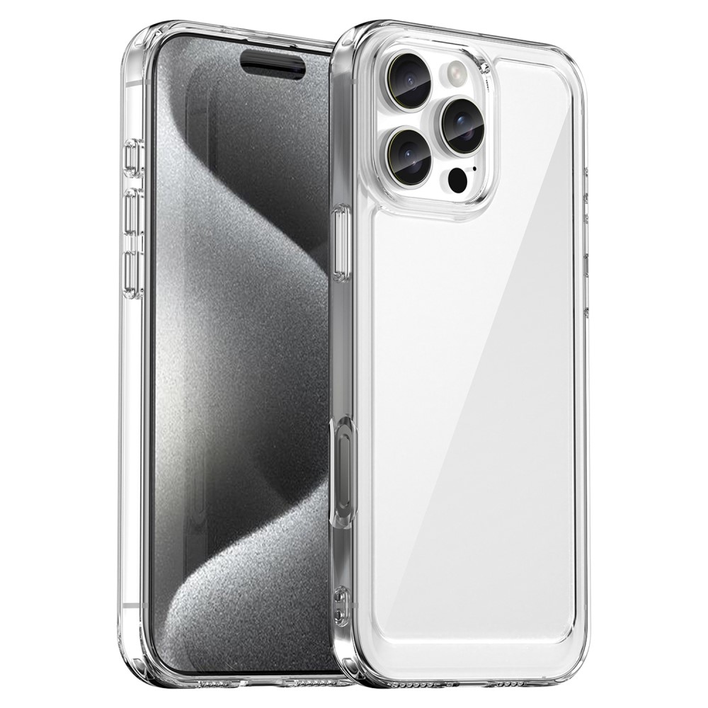 Gél tok fix hátlappal iPhone 16 Pro Max készülékhez - átlátszó