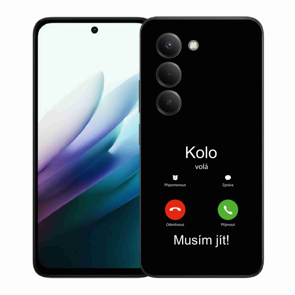 Gél borító mmCase a Xiaomi Redmi 15 4G/5G (171mm) - kerek hívások fekete háttérrel