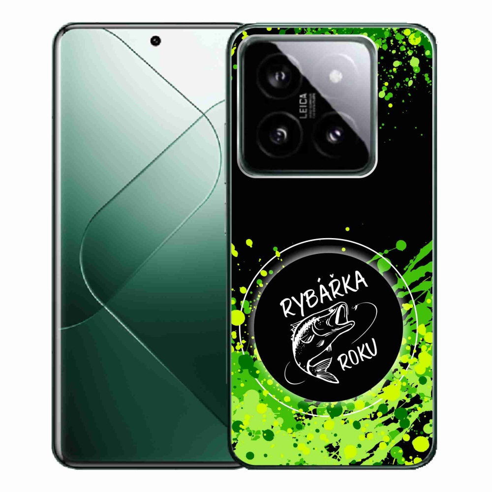 Gél borító mmCase a Xiaomi 14 Pro számára - az év halászának fekete háttere