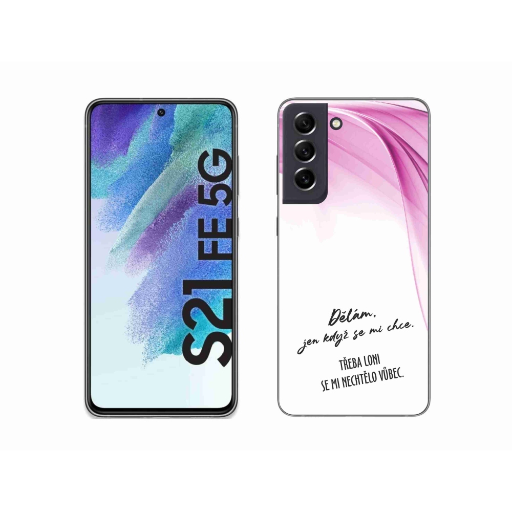 Gél borító mmCase Samsung Galaxy S21 FE 5G - vicces szöveg 12 fehér háttér