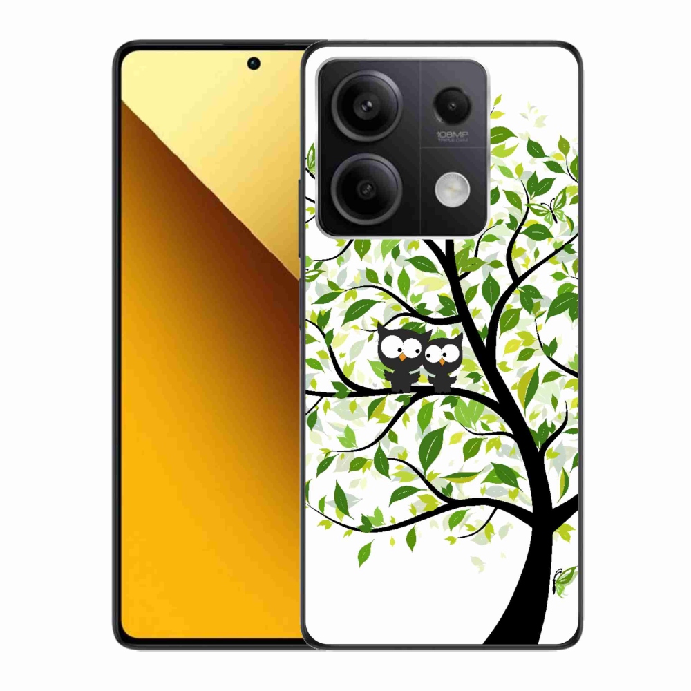 Gél borító mmCase a Xiaomi Redmi Note 13 5G számára - baglyok a fán