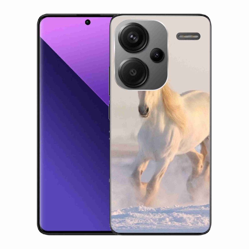 Gél tok mmCase a Xiaomi Redmi Note 13 Pro+ 5G számára - ló a hóban