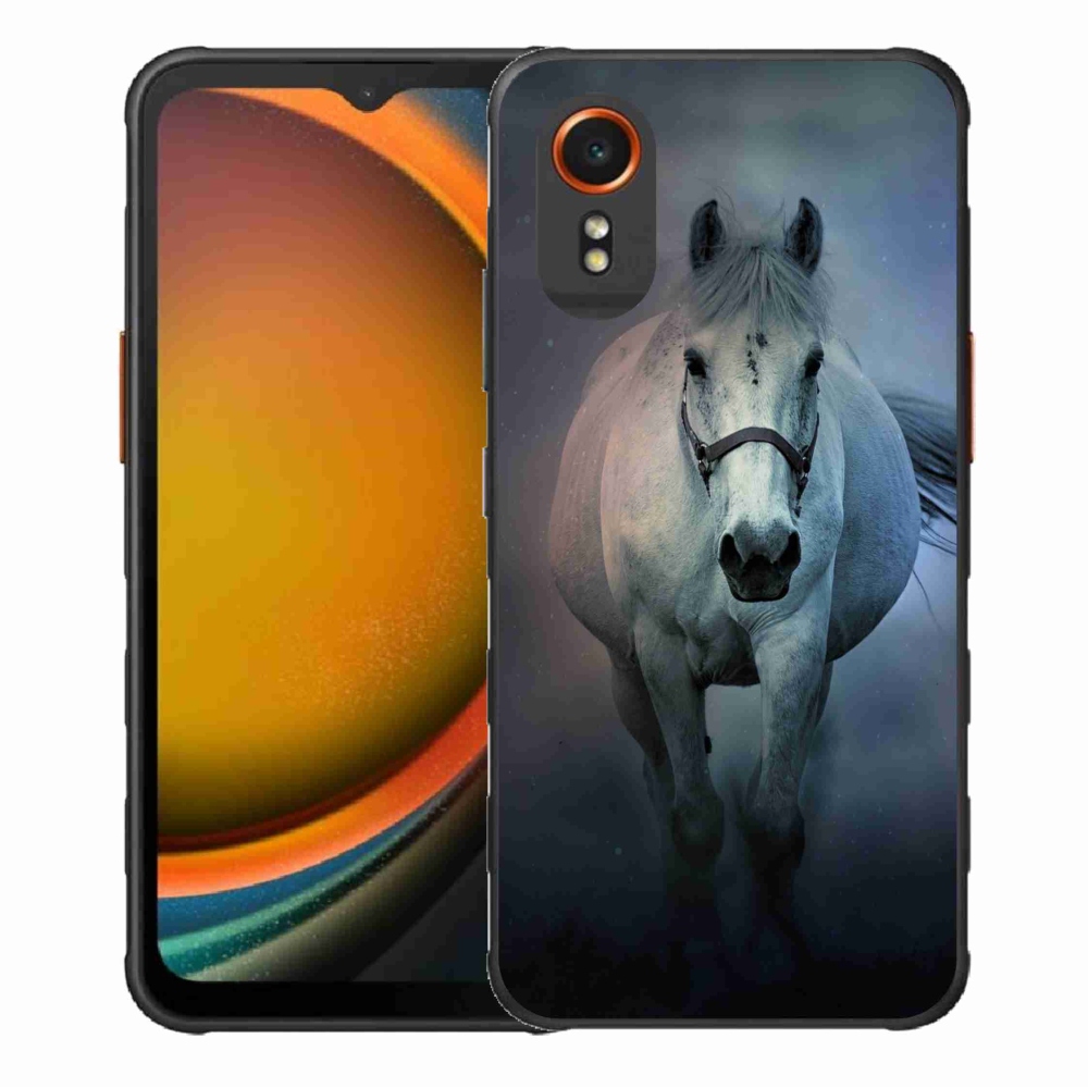 Gél tok mmCase a Samsung Galaxy Xcover 7 készülékhez - futó fehér ló