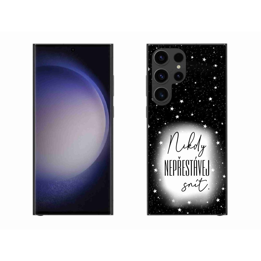 Gél borítás mmCase Samsung Galaxy S23 Ultra 5G - idézet 1 fehér és fekete háttérrel