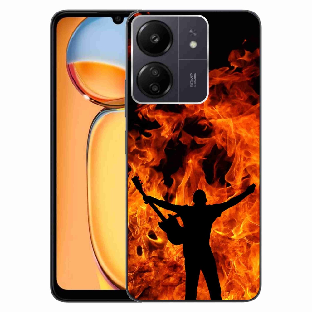 Gél borító mmCase a Xiaomi Poco C65/Redmi 13C - zenész és tűz