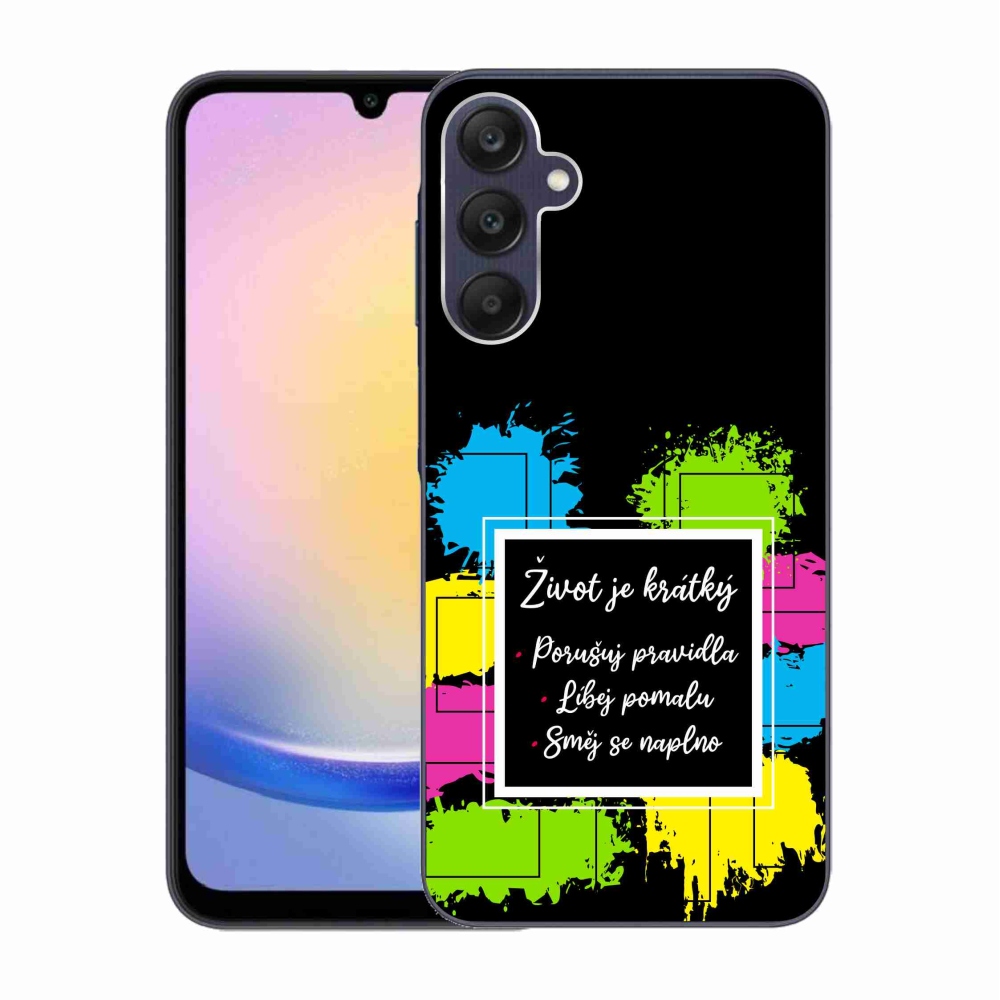 Gél borító mmCase Samsung Galaxy A25 5G - idézet 5 fekete háttér