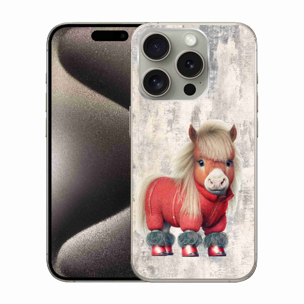 Gél borítás mmCase iPhone 15 Pro készülékhez - póni pulóverben