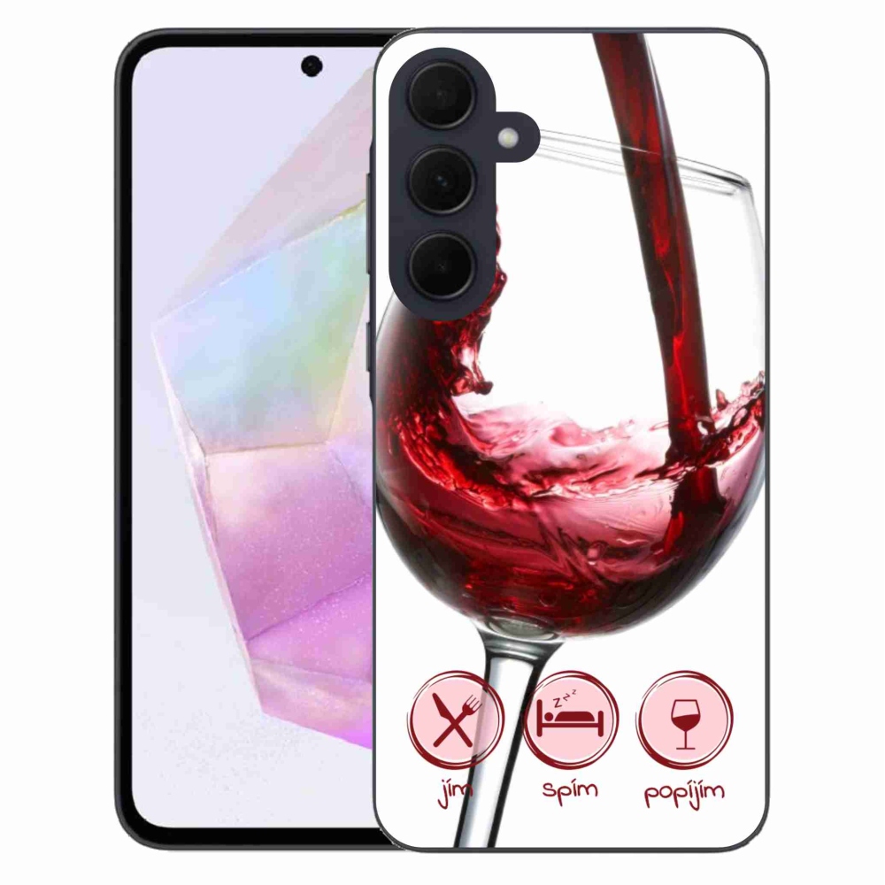 Gél tok mmCase Samsung Galaxy A35 5G - borospohár piros