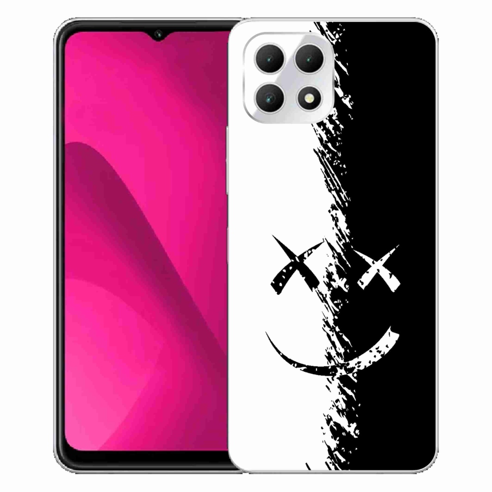 Zselés borítás mmCase a T-Mobile T Phone 2 készülékhez - fekete-fehér mosolygó
