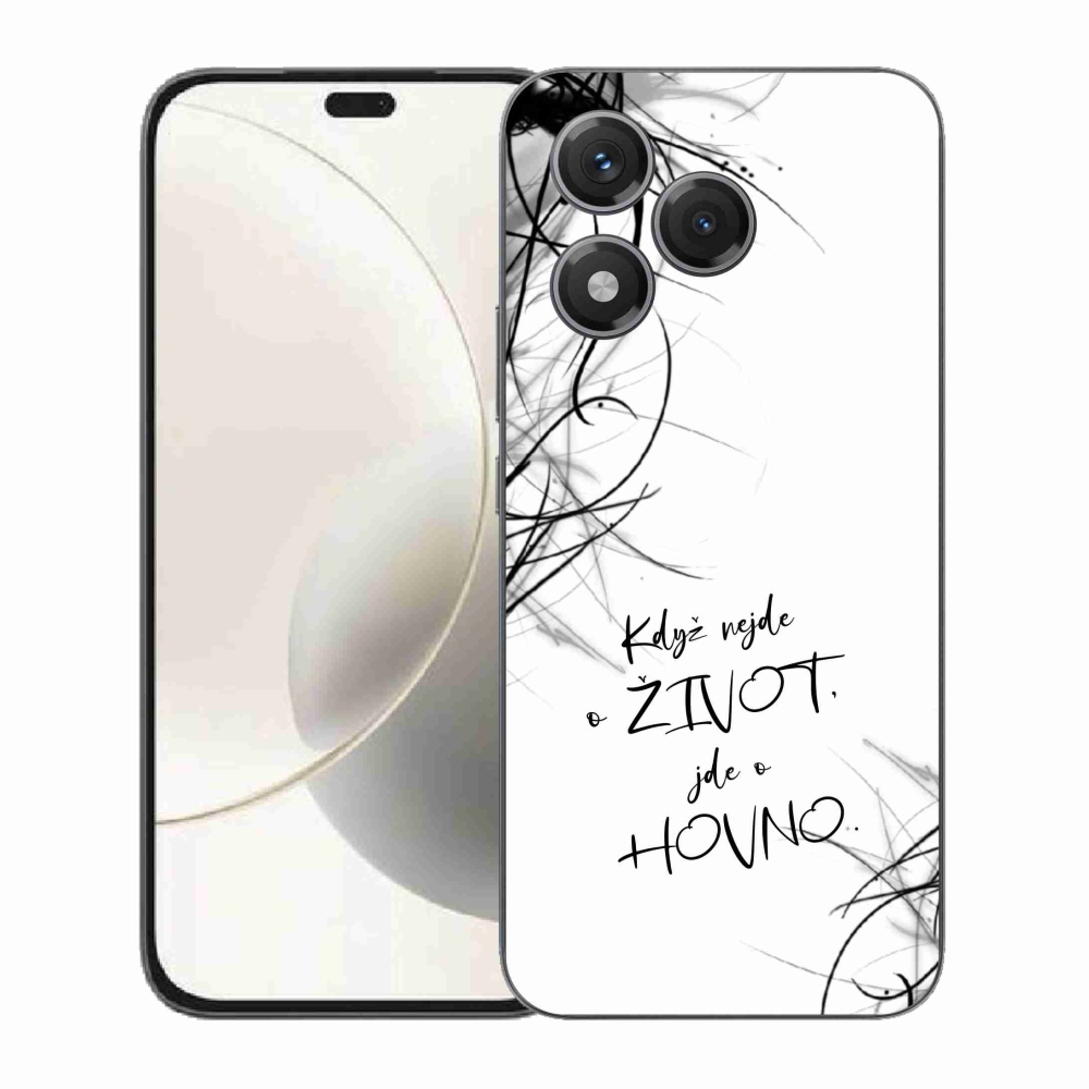 Gél borító mmCase a Honor 400 Lite-hoz - vicces szöveg 16 fehér háttér