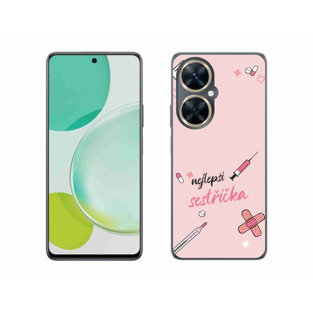 Gél borító mmCase a Huawei Nova 11i - legjobb kishúg rózsaszín háttérrel