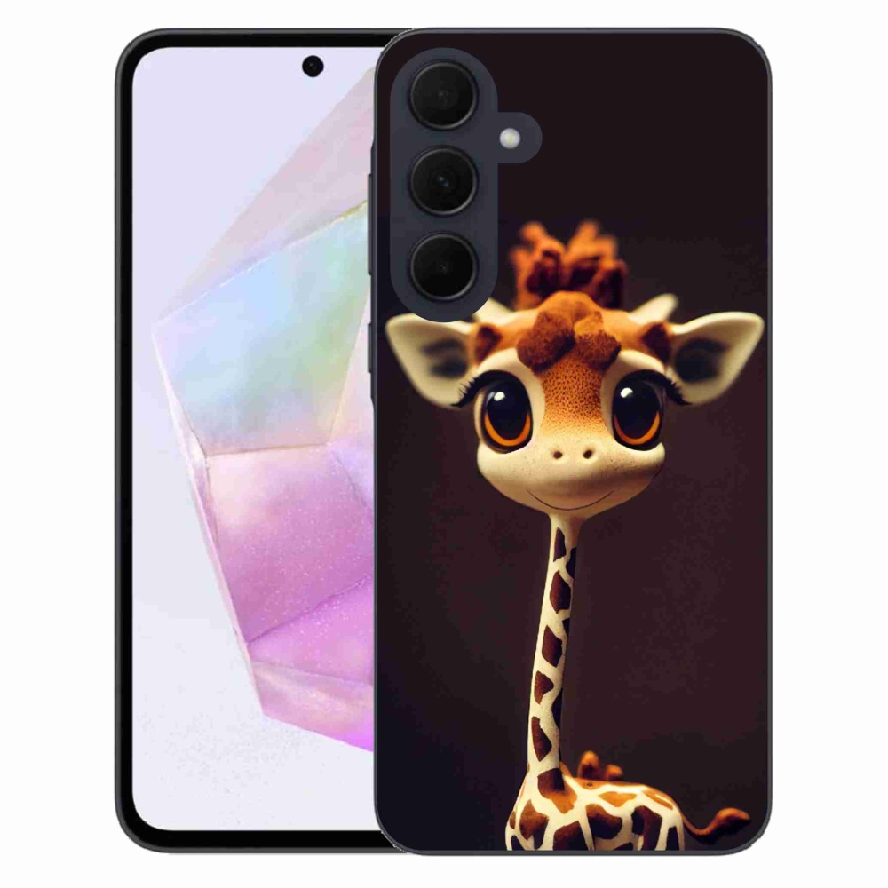 Zselés borítás mmCase Samsung Galaxy A35 5G - kis zsiráfhoz