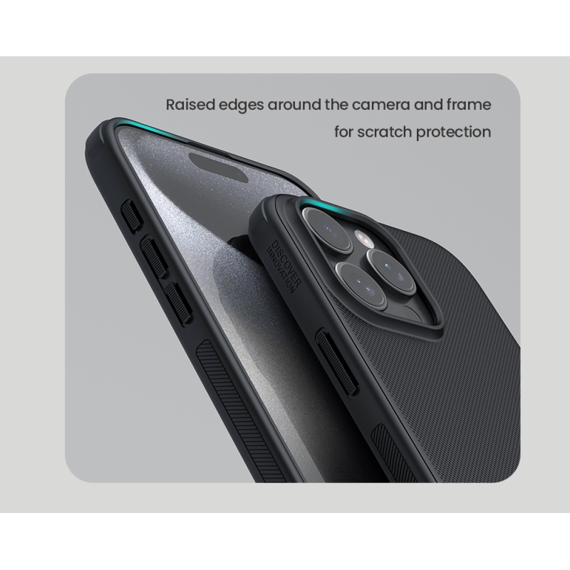 Nillkin Super Frosted PRO mágneses hátlap az Apple iPhone 16 Pro készülékhez Fekete