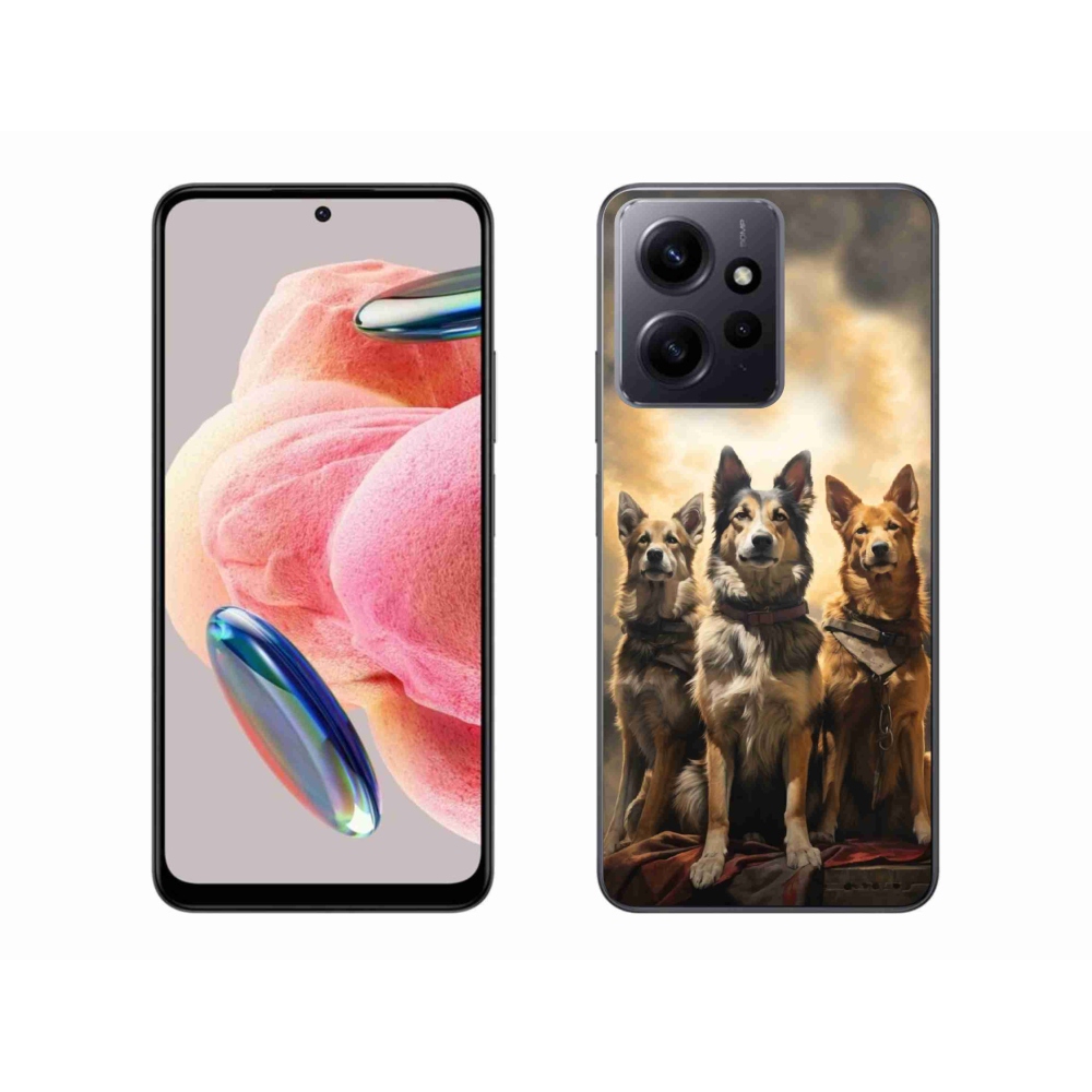 Gél borítás mmCase a Xiaomi Redmi Note 12 4G-hez - három kutya