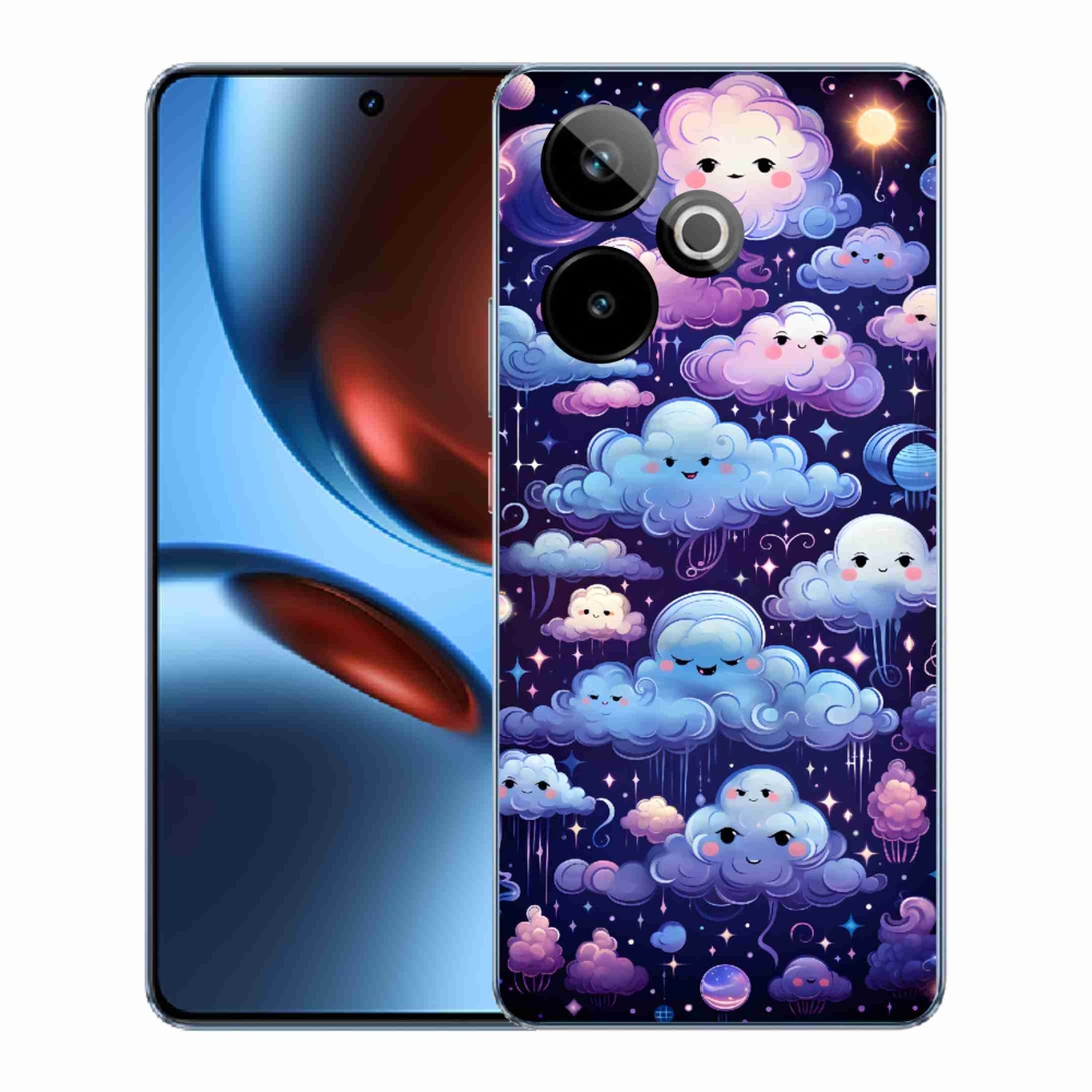 Rugalmas zselés tok mmCase képpel a Realme GT 7 5G/GT 7T 5G számára - felhők