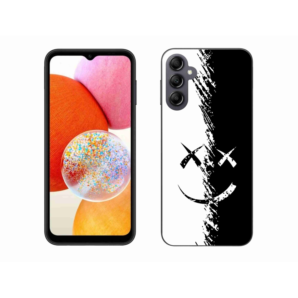 Zselés borítás mmCase Samsung Galaxy A14 4G/5G - fekete-fehér mosolygó
