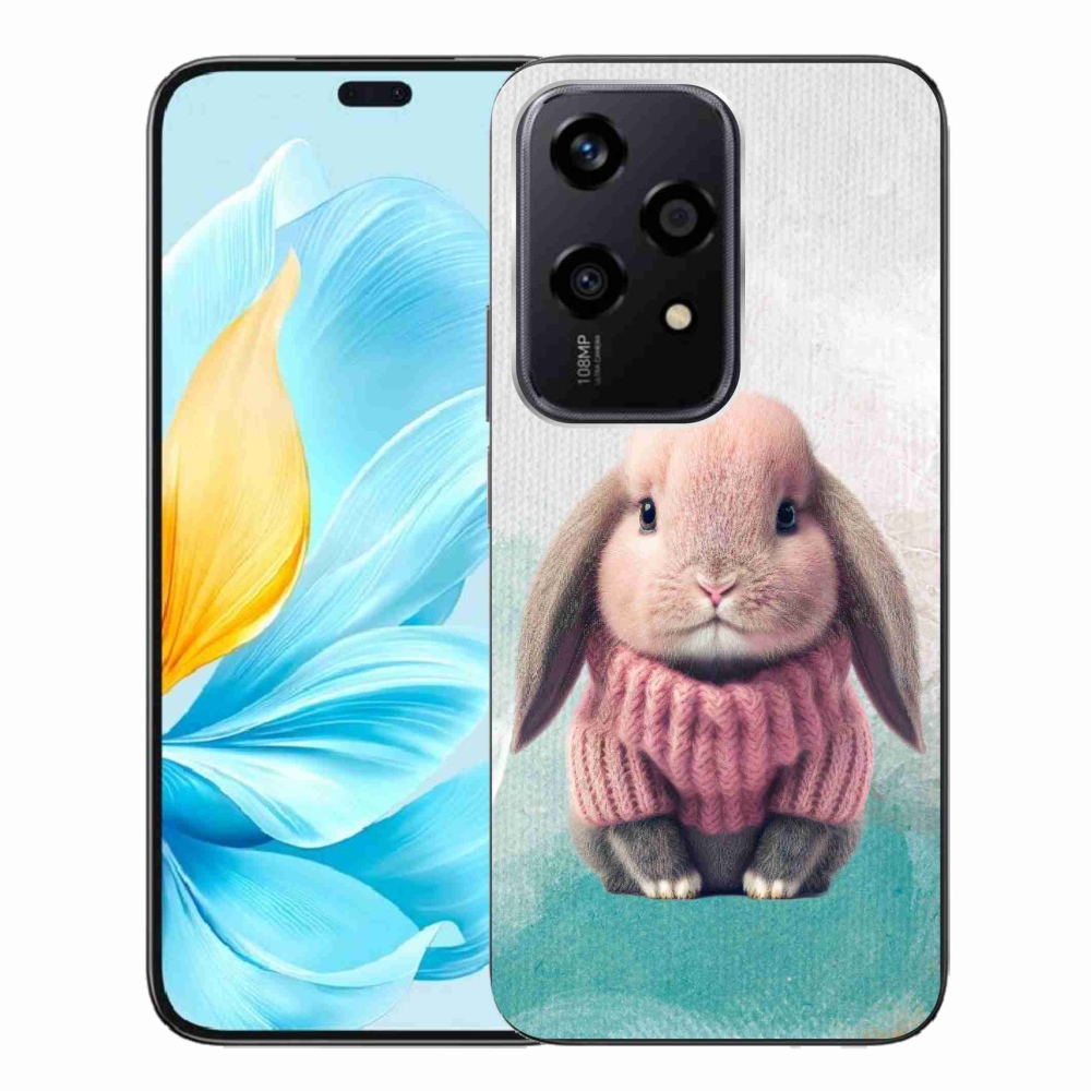 Zselés borítás mmCase a Honor 200 Lite 5G számára - nyúl pulóverben