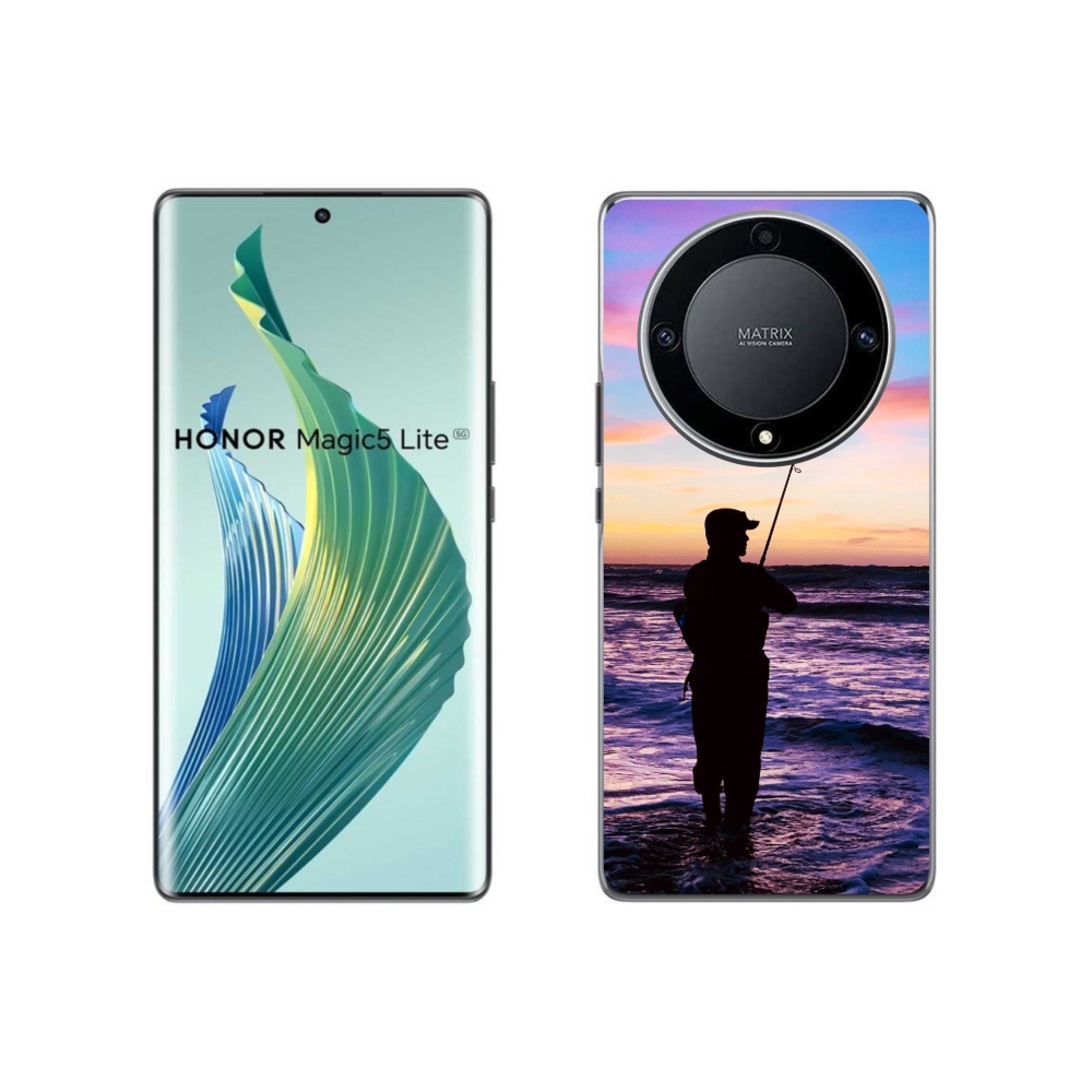 Zselés borítás mmCase a Honor Magic 5 Lite 5G számára - halászat 1